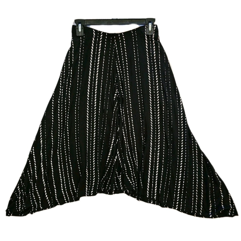 APT 9 Black White Striped Skirt Casual Boho XS
